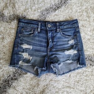 Distressed Denim Jean Shorts | Size 4 | American Eagle Outfitters